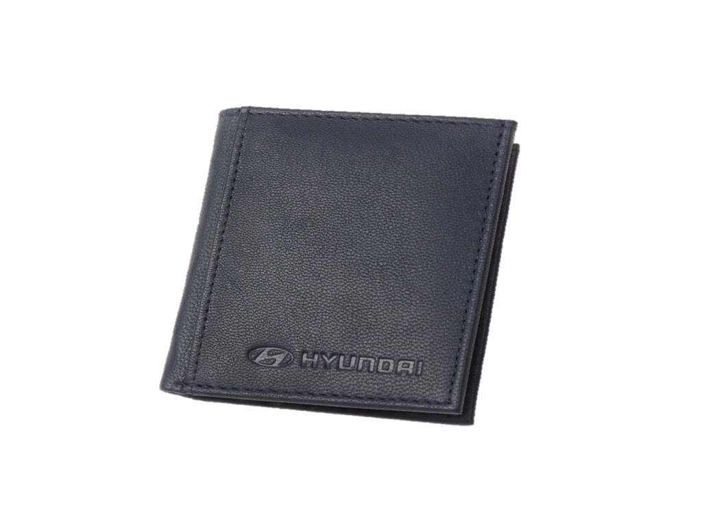 Cartera piel azul